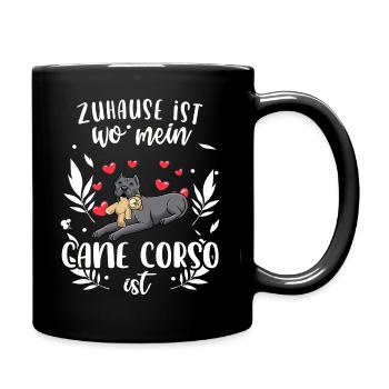 Cane Corso Italiano - Tasse einfarbig - Schwarz - Rechts