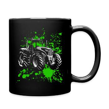 Traktor Shirt Retro Traktor T-Shirt Vintage Bauer - Tasse einfarbig - Schwarz - Rechts