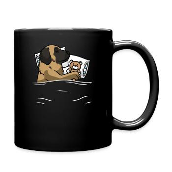 Leonberger Cuddly Toy Official Sleeping Shirt - Full Colour Mug - black - Right