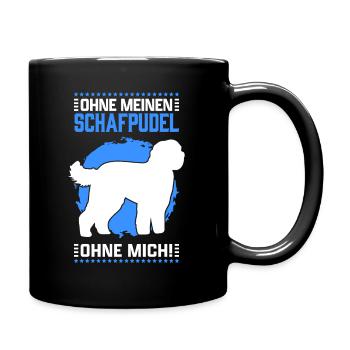Ohne Schafpudel ohne mich altdeutscher Hütepudel - Tasse einfarbig - Schwarz - Rechts