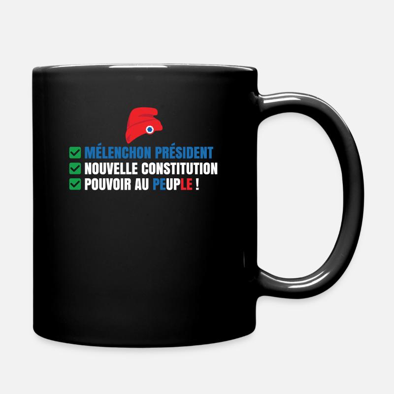 Nouvelle constitution Jean-Luc Mélenchon peuple - Mug uni - noir