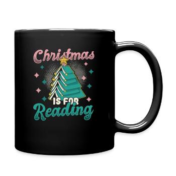 Christmas Is For Reading Books - Full Colour Mug - black - Right