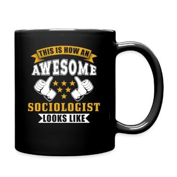 Don de sociologue - Mug uni - noir - Droite