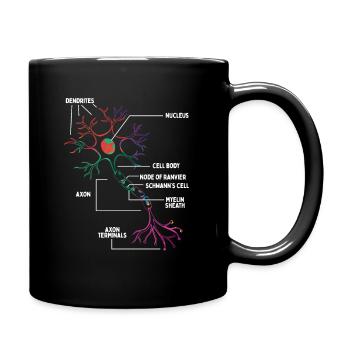 Neuron Neurologist Neursorgeon Brain Scan - Tasse einfarbig - Schwarz - Rechts
