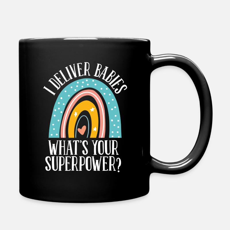 Midwife OBGYN Nurse Obstetric Birth Midwifery - Tasse einfarbig - Schwarz