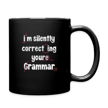 Englisch Lehrer - Tasse einfarbig - Schwarz - Rechts