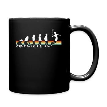 Badminton Evolution Badmintonspieler - Tasse einfarbig - Schwarz - Rechts
