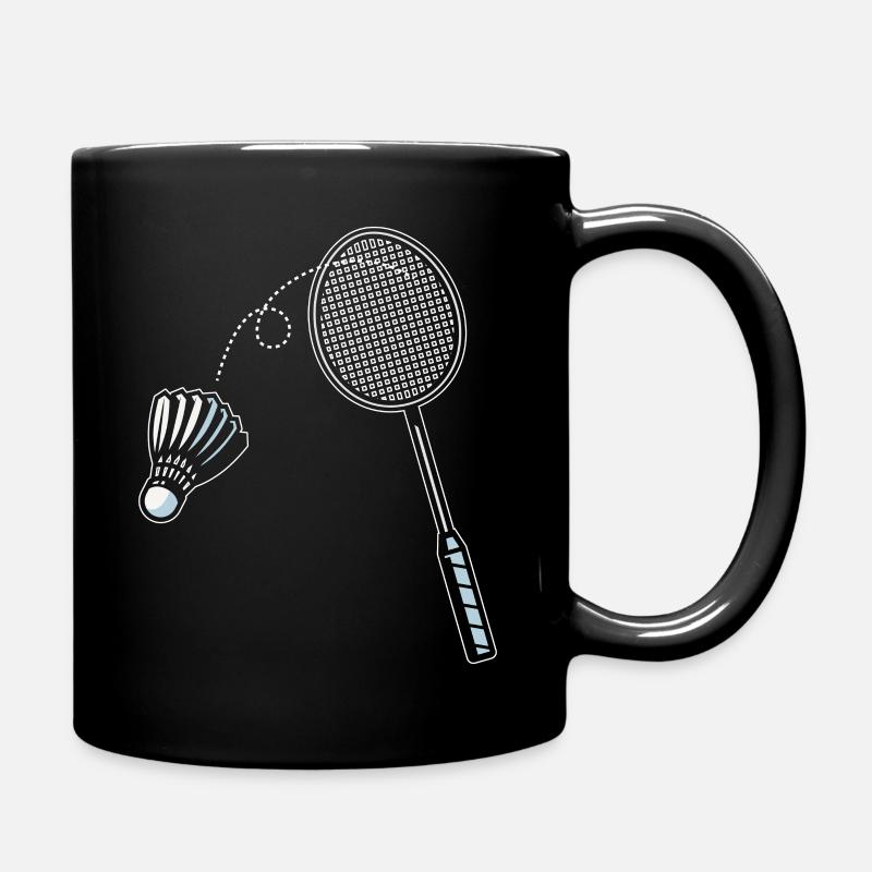 Badminton Spielen Badmintonschläger - Tasse einfarbig - Schwarz