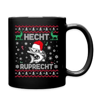 Hecht Ruprecht Lustige Geschenke Weihnachten - Tasse einfarbig - Schwarz - Rechts