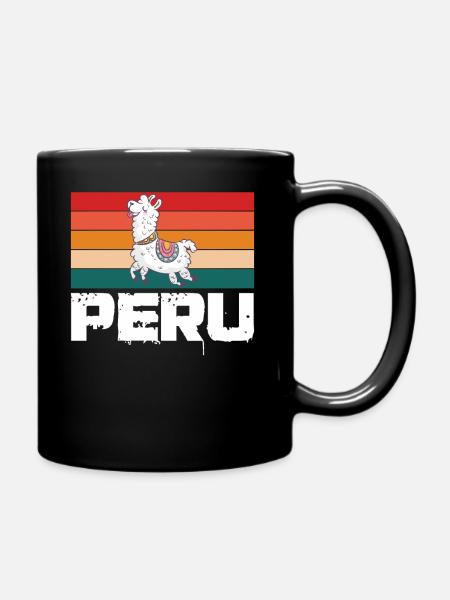Pérou | Lama péruvien Cusco Pérou Amoureux - Mug uni - noir