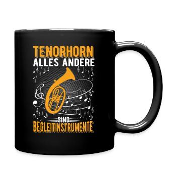 Tenorhorn Begleitinstrumente Tenorhornist - Tasse einfarbig - Schwarz - Rechts