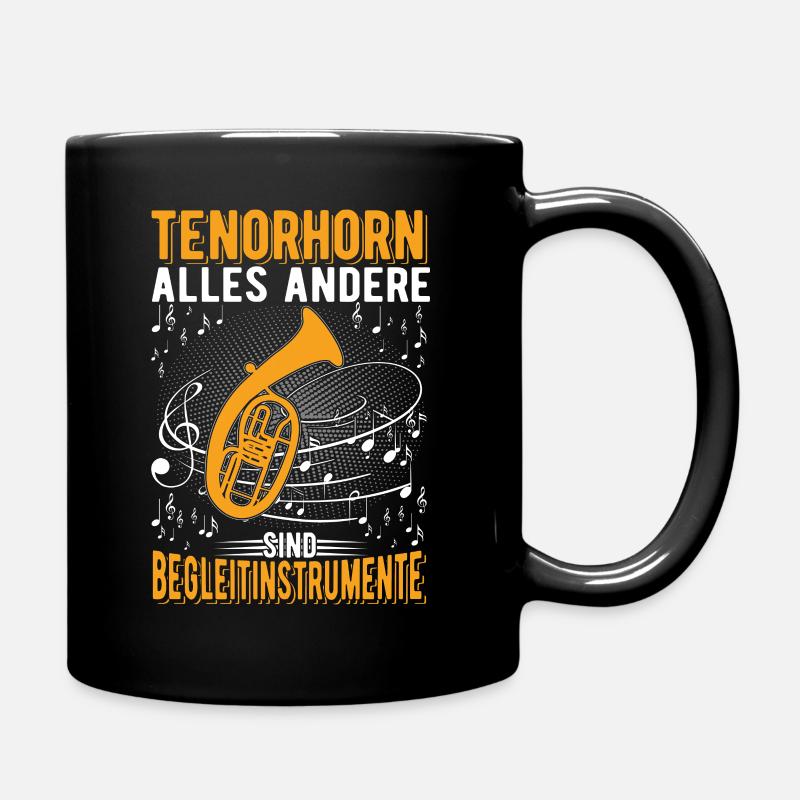 Tenorhorn Begleitinstrumente Tenorhornist - Tasse einfarbig - Schwarz