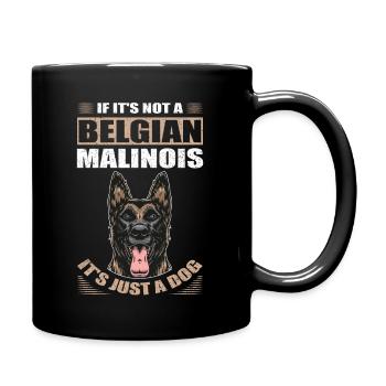 Malinois Belgian Shepherd Dog Gift - Full Colour Mug - black - Right