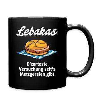 BAYERISCHE LEBERKAS T-SHIRTS LEBERKÄSE T-SHIRT - Tasse einfarbig - Schwarz - Rechts