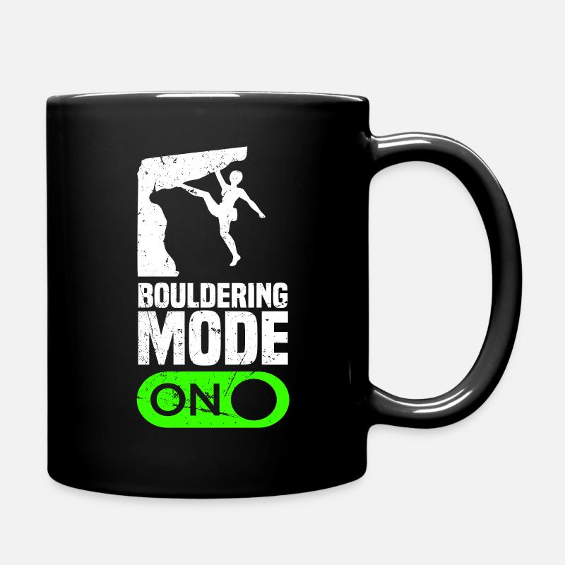 Bouldering Mode On Berg Klettern Felsen Bouldern - Tasse einfarbig - Schwarz