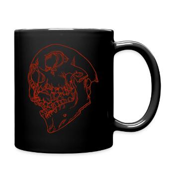 Totenkopf Schädel Skull Goth Halloween Heavy Metal - Full Colour Mug - black - Right