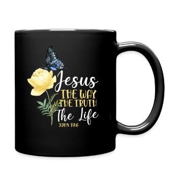 Christian Bible Verse Quote - Tasse einfarbig - Schwarz - Rechts