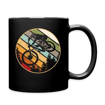 MTB - Vintage Mountain Bike MTB Bike Fahrer Gesche - Tasse einfarbig - Schwarz - Rechts