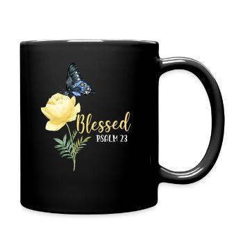 Christian Bible Verse Butterfly - Tasse einfarbig - Schwarz - Rechts