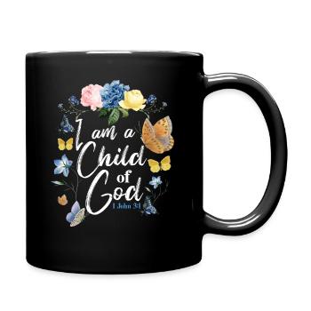 Christian Bible Verse Quote - Tasse einfarbig - Schwarz - Rechts