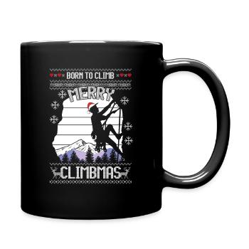 Escalade Montagne Moche Pull de Noël Cadeau - Mug uni - noir - Droite