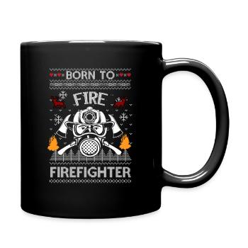 Pompiers Bière Ugly Christmas Sweater Cadeau - Mug uni - noir - Droite