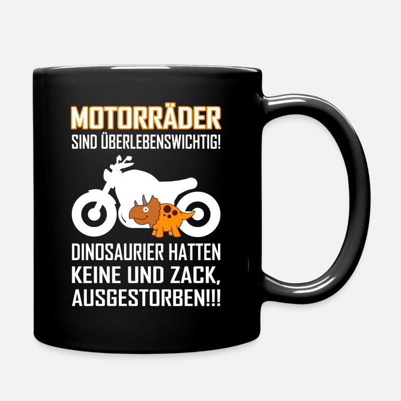 Motorräder sind überlebenswichtig Biker Bikerin - Tasse einfarbig - Schwarz