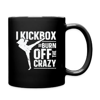 Je kickbox pour brûler le kickboxing fou - Mug uni - noir - Droite