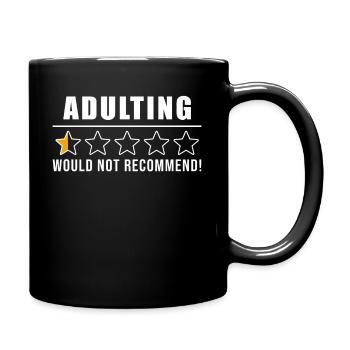 Growth Mindset Teacher Adulting - Full Colour Mug - black - Right
