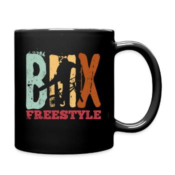 BMX Kleidung Kinder, Erwachsene BMX Geschenk BMX H - Tasse einfarbig - Schwarz - Rechts