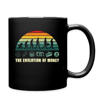 The Evolution Of Money BTC Bitcoin Crypto - Tasse einfarbig - Schwarz - Rechts