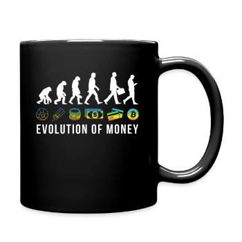 Crypto Bitcoin The Evolution Of Money - Tasse einfarbig - Schwarz - Rechts