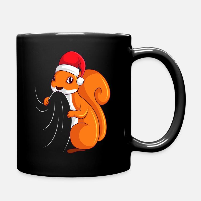 Eichhörnchen Weihnachten Kinder Damen - Tasse einfarbig - Schwarz
