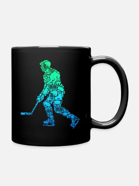 Eishockey Eishockeyspieler Kinder Jungen - Tasse einfarbig - Schwarz