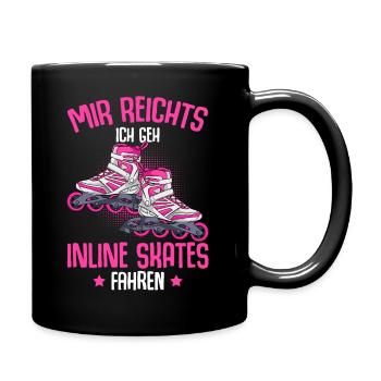 Inline Skates Inline Skating Inline Skater - Tasse einfarbig - Schwarz - Rechts