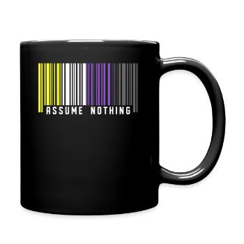 Nonbinary | Non-Binary Pride Barcode Flag - Full Colour Mug - black - Right