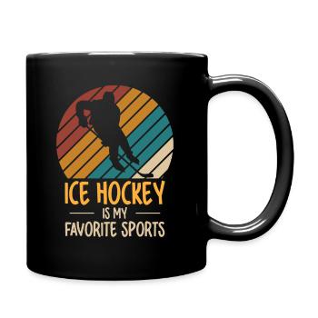 Hockey sur glace Hockey Joueur de hockey sur glace Équipe de hockey sur glace - Mug uni - noir - Droite
