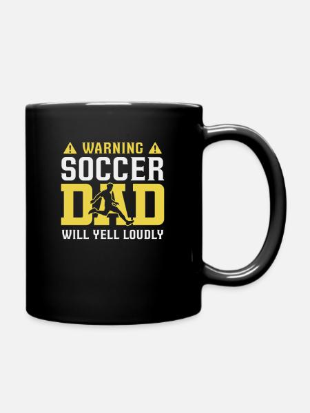 Fussball Papa - Tasse einfarbig - Schwarz