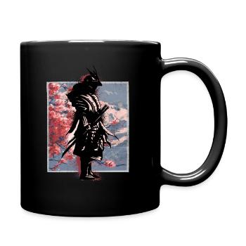 Samurai-Charaktere, Bushido, japanischer Samurai - Tasse einfarbig - Schwarz - Rechts