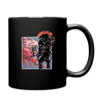 Samurai-Charaktere, Bushido, japanischer Samurai - Tasse einfarbig - Schwarz - Rechts