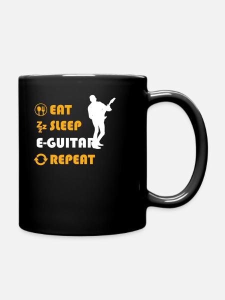 E-Guitar Graphic Shirt - Tasse einfarbig - Schwarz