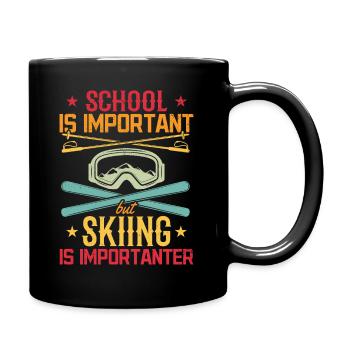 Skieurs Écoliers Ski Ski Garçons - Mug uni - noir - Droite