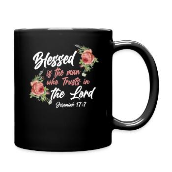 Christian Bible Verse Quote Rose - Tasse einfarbig - Schwarz - Rechts