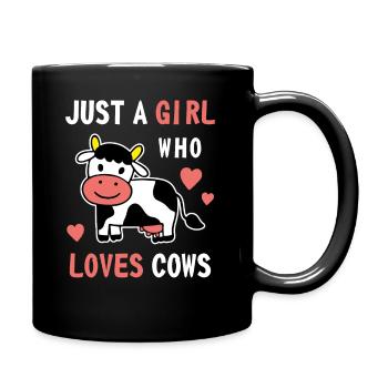 Juste une fille qui aime les vaches Farmer Milk Liebha - Mug uni - noir - Droite