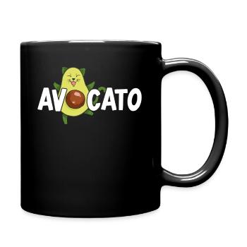 Avocato Avocado Katzenliebhaber Vegan Kitty Vegetarisch - Tasse einfarbig - Schwarz - Rechts