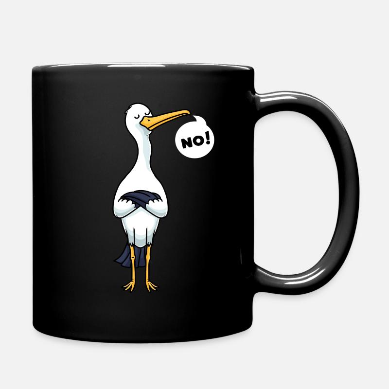 Sturer Storch Weißstorch Vögel - Tasse einfarbig - Schwarz