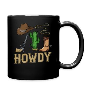 Cowboy Western Country - Tasse einfarbig - Schwarz - Rechts
