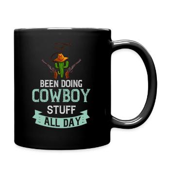 Cowboy Western Country - Tasse einfarbig - Schwarz - Rechts