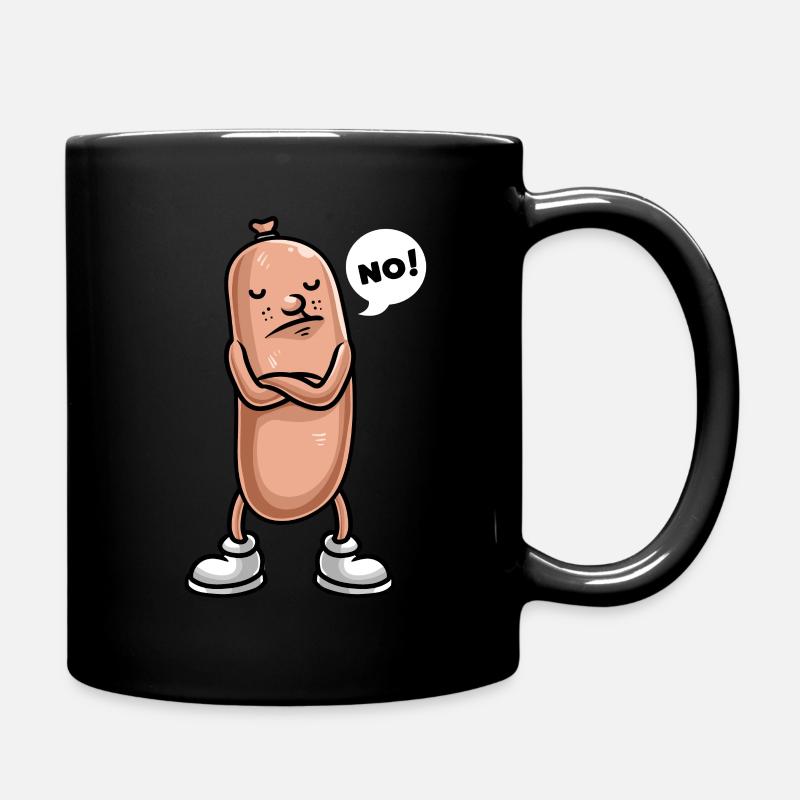 Lustig Wurst Beleidigte Leberwurst - Tasse einfarbig - Schwarz
