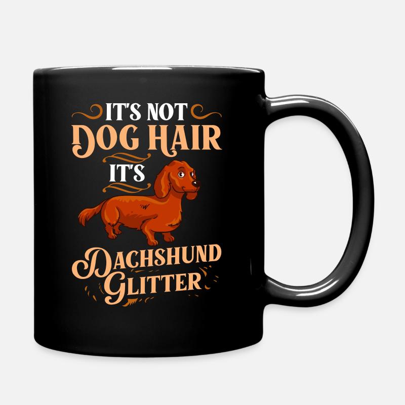 Doxie Dachshund Dackel Teckel Hund Welpen Besitzer - Tasse einfarbig - Schwarz